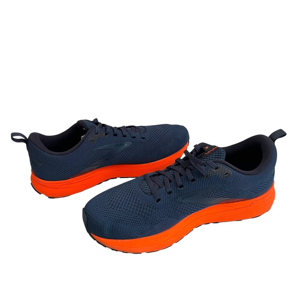 Brooks Revel 5 Running Sneaker Shoes In Blue Orange Men Size 11 - Picture 14 of 14